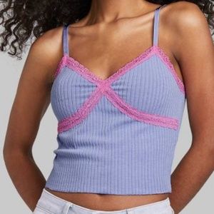 Lace Trim Tiny Tank Top
